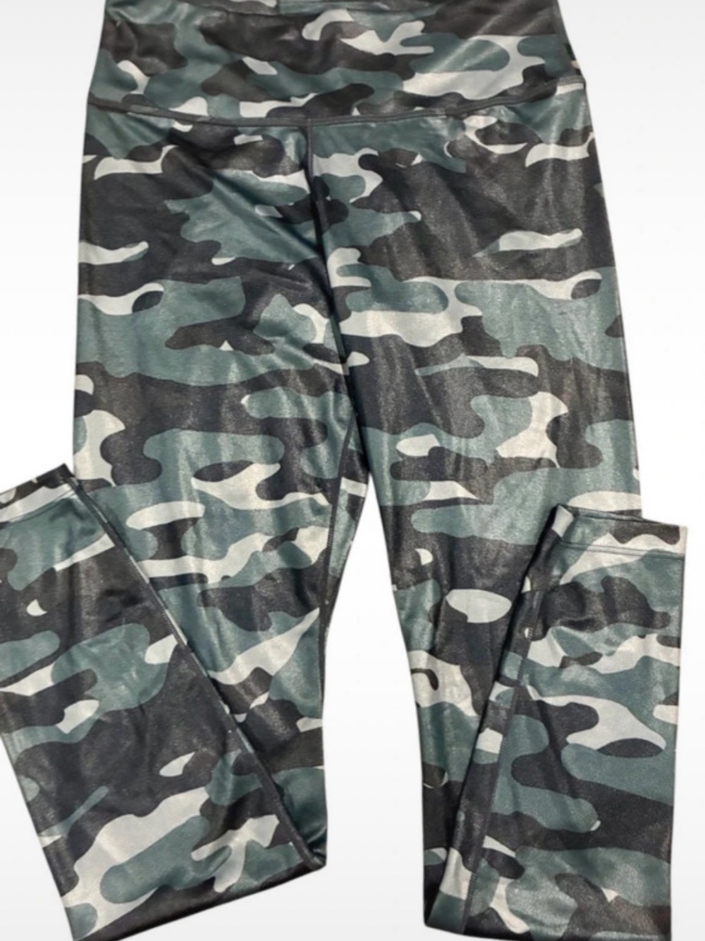 Women’s Medium NIKE Dri-FIT One Leggings Blue Camo Exercise Gym Workout